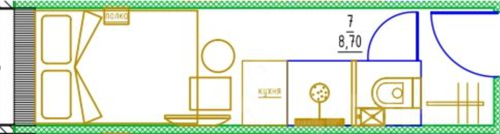 Продам студию, 8.7 м2, 42/75 этаж Санкт-Петербург - изображение 3