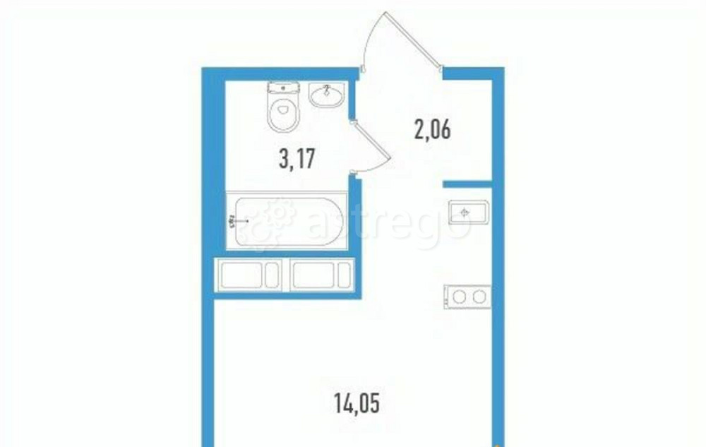 Студия, 20.35 м2, 5/12 эт. Санкт-Петербург - изображение 1