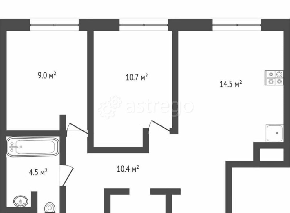 2-комн. квартира, 57 м2, 4/30 эт. Москва - изображение 1