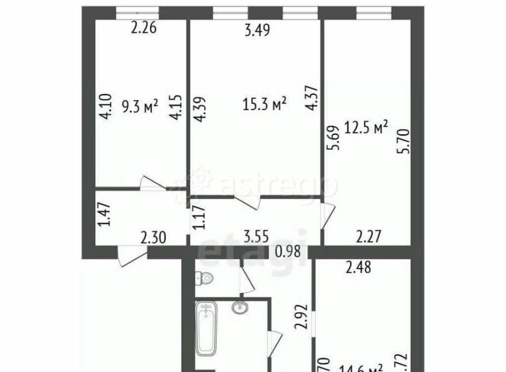 4-комн. квартира, 75.5 м2, 1/6 эт. Санкт-Петербург - изображение 1