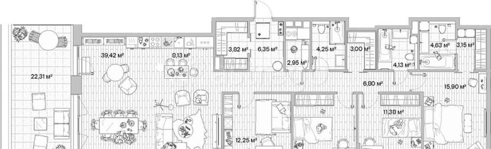 4-комн. квартира, 144.33 м2, 9/12 эт. Москва - изображение 1