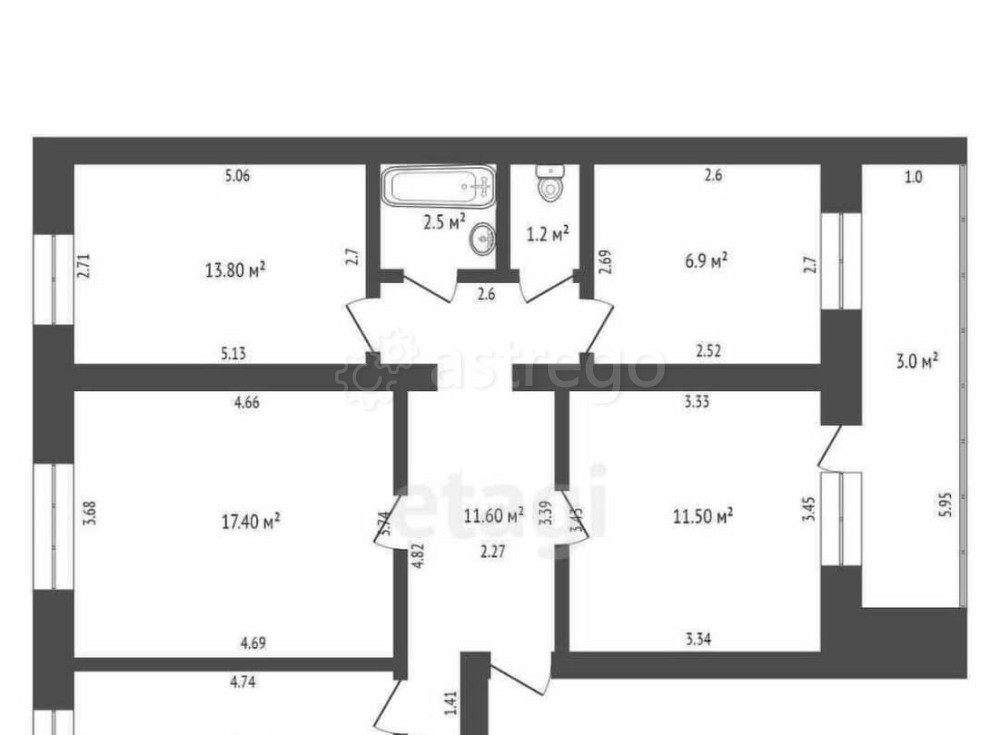 4-комн. квартира, 79.1 м2, 4/5 эт. Стерлитамак - изображение 3