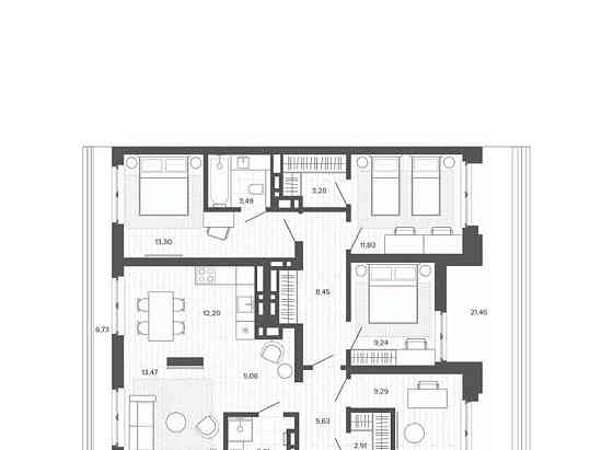 5-комн. квартира, 130.16 м2, 8/9 эт. Барнаул