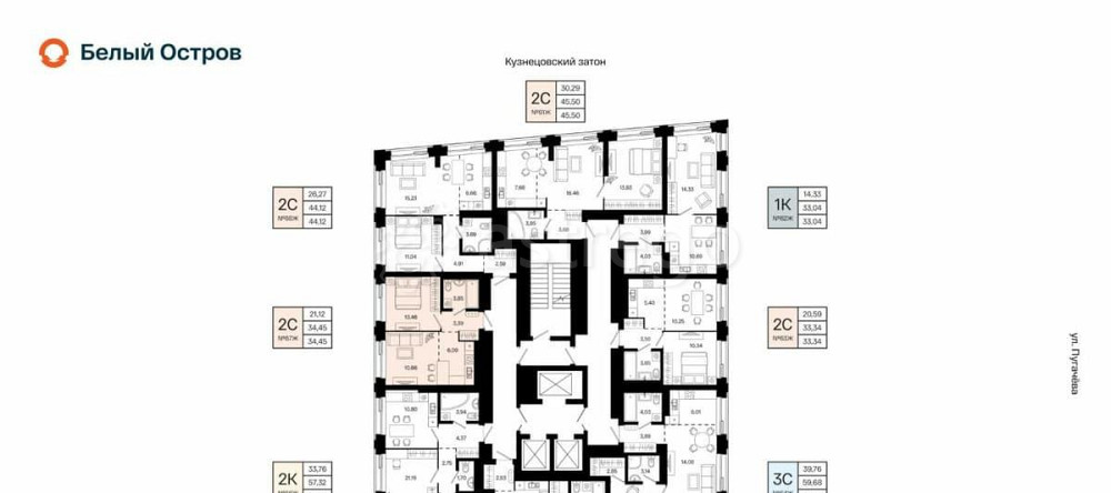 2-комн. квартира, 34.45 м2, 11/31 эт. Уфа - изображение 2