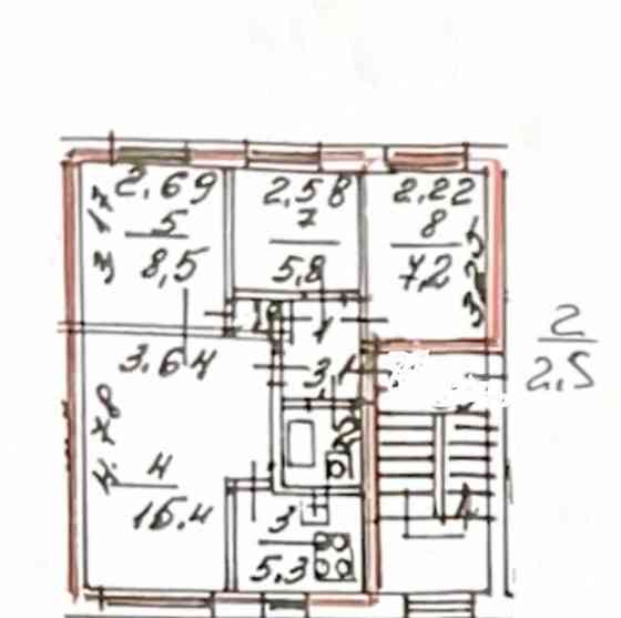 4-комн. квартира, 48.8 м2, 3/5 эт. Санкт-Петербург