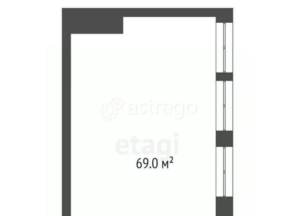 Торговое помещение, 69 м2 Архангельск - изображение 3