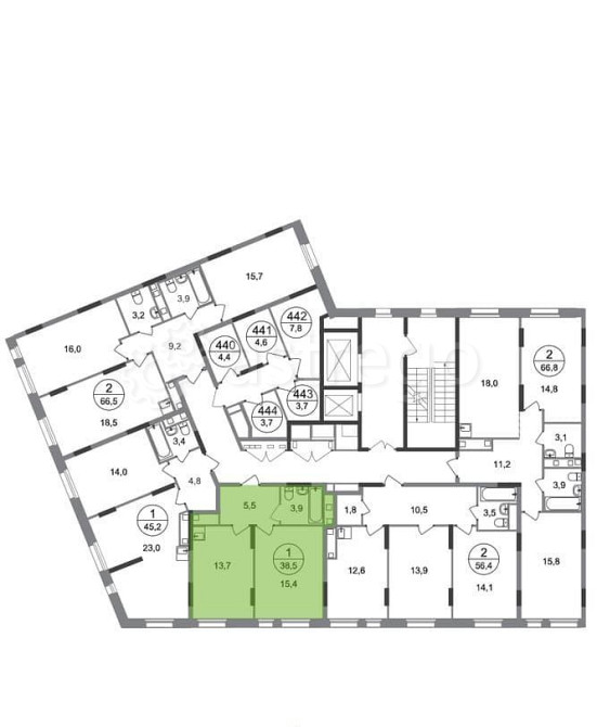 1-комн. квартира, 38 м2, 8/17 эт. Москва - изображение 4
