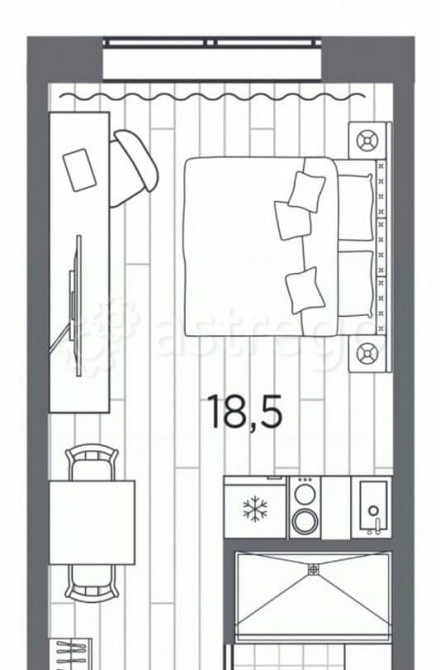 1-комн. апарт-ы, 22.3 м2, 3/13 эт. Санкт-Петербург - изображение 1