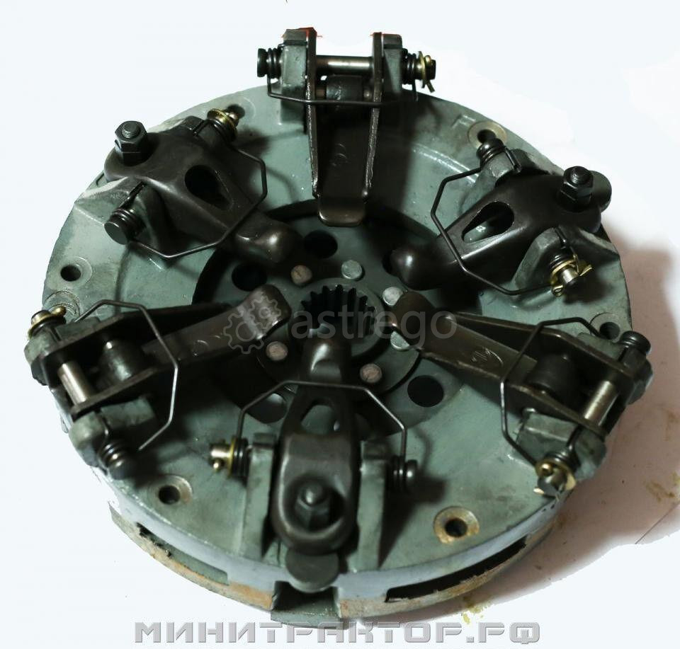 Корзина сцепления двухдисковая КМ385 Jinma 244, Foton Lovol FT250/254 в сборе с ведущим диском Новосибирск - изображение 1