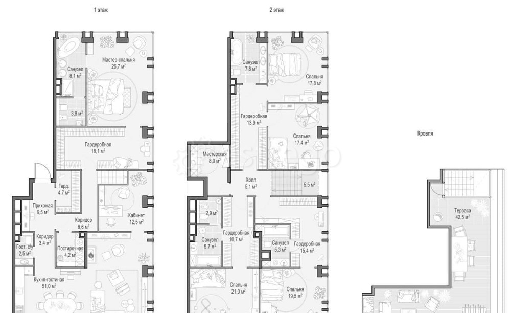 6-комн. квартира, 302.3 м2, 22/23 эт. Москва - изображение 1