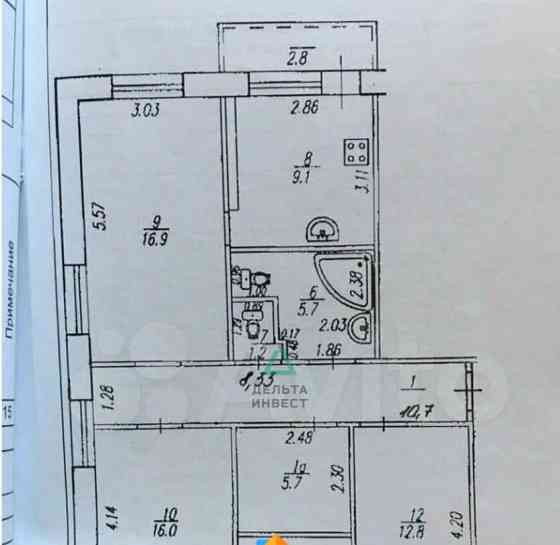 4-комн. квартира, 82.5 м2, 5/9 эт. Уфа