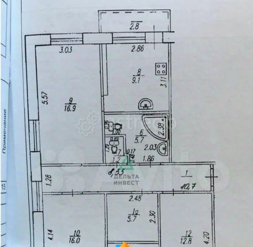 4-комн. квартира, 82.5 м2, 5/9 эт. Уфа - изображение 3