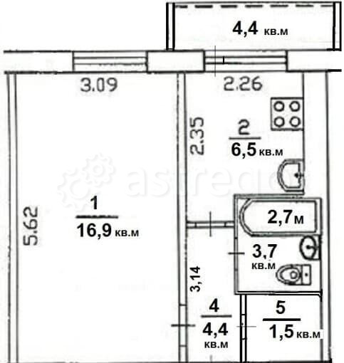 1-комн. квартира, 35 м2, 11/12 эт. Уфа - изображение 5