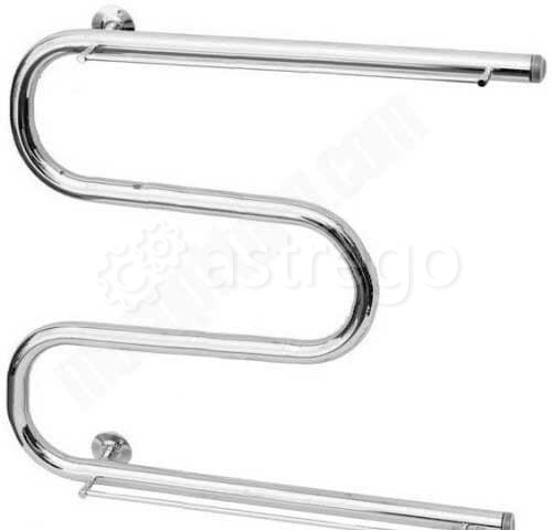 Полотенцесушитель водяной нержавеющая сталь М-образный Ду 25 (1") НР с полочкой 500х400мм боковое по Москва - изображение 1