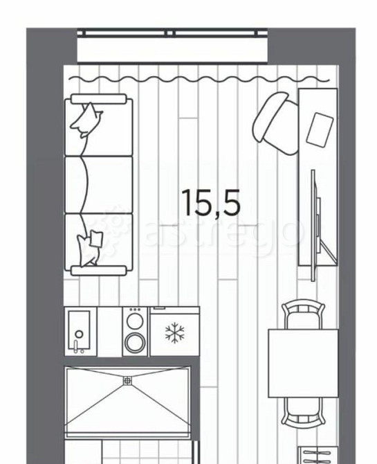 1-комн. апарт-ы, 19.3 м2, 11/13 эт. Санкт-Петербург - изображение 1