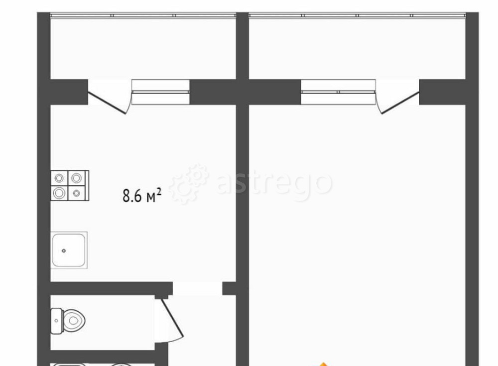 1-комн. квартира, 40 м2, 11/12 эт. Москва - изображение 4