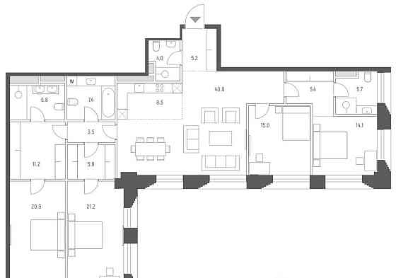 4-комн. квартира, 174.7 м2, 4/18 эт. Москва
