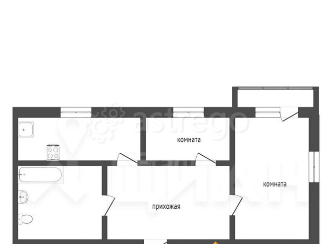 2-комн. квартира, 43 м2, 2/9 эт. Заринск - изображение 5