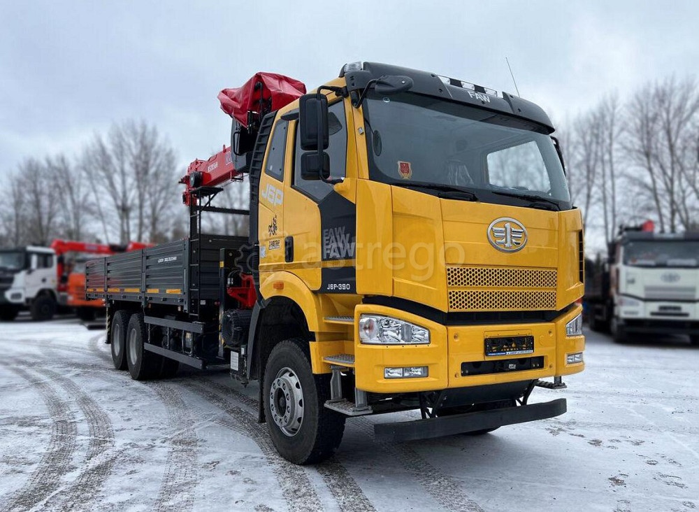 Автомобиль бортовой FAW 3250 6x4 с КМУ, 2024, мощность 390 л.с. Набережные Челны - изображение 1