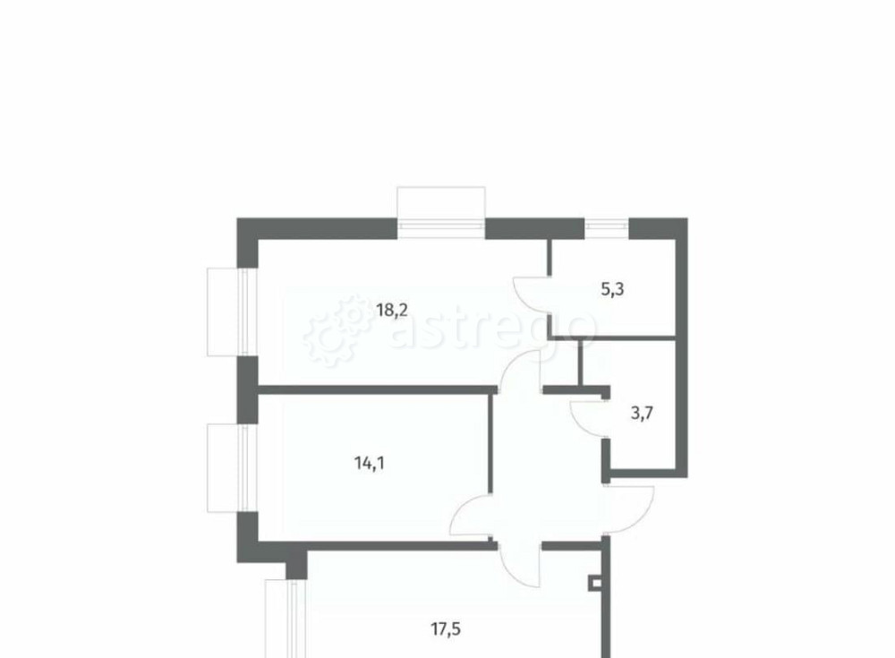 2-комн. квартира, 65.6 м2, 2/8 эт. Санкт-Петербург - изображение 1