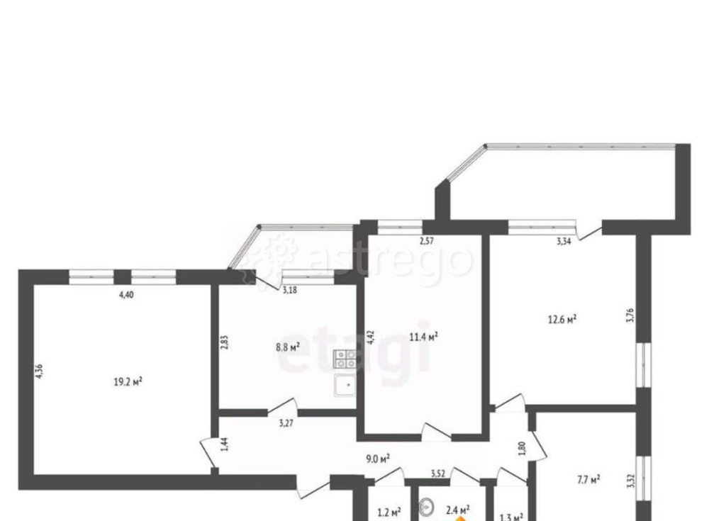 4-комн. квартира, 73.6 м2, 1/9 эт. Тында - изображение 1