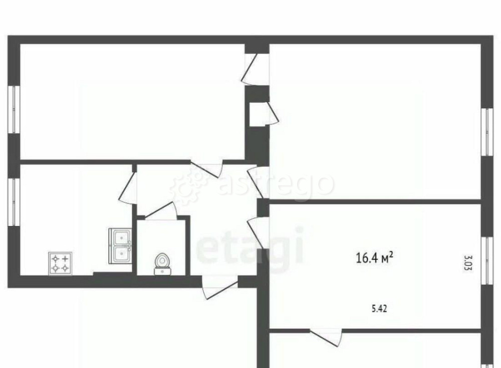 Комната, 33 м2, 2/5 эт. Санкт-Петербург - изображение 7