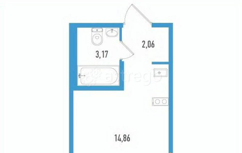 Студия, 21.16 м2, 3/12 эт. Санкт-Петербург - изображение 1