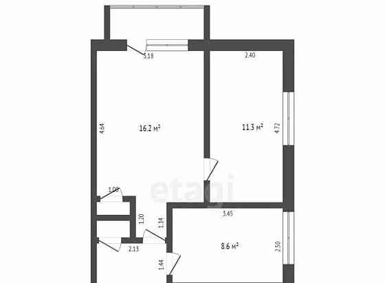 3-комн. квартира, 63 м2, 3/5 эт. Котлас