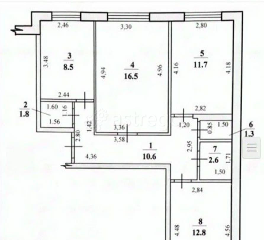 3-комн. квартира, 69.6 м2, 8/9 эт. Стерлитамак - изображение 6
