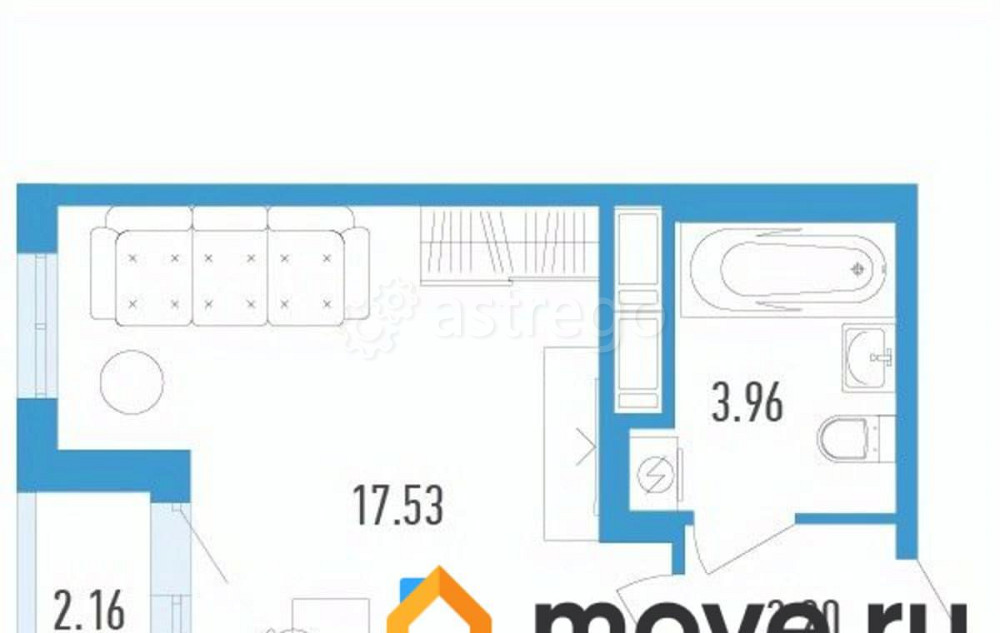 Студия, 25.77 м2, 7/12 эт. Санкт-Петербург - изображение 1