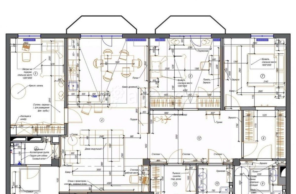 3-комн. квартира, 155.9 м2, 5/5 эт. Санкт-Петербург - изображение 4
