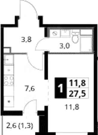 Студия, 27.5 м2, 10/25 эт. Москва