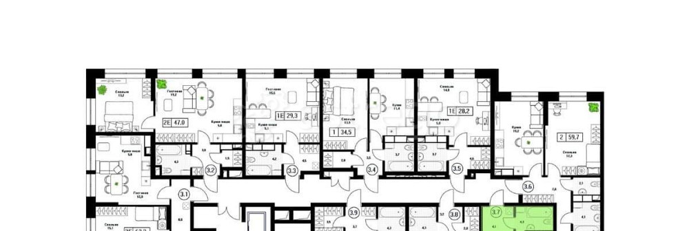 Студия, 29.6 м2, 15/17 эт. Пушкино - изображение 3