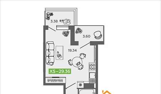 Студия, 29.36 м2, 7/9 эт. Северодвинск