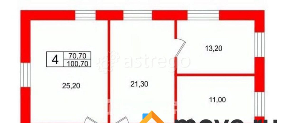 4-комн. квартира, 100.7 м2, 2/6 эт. Санкт-Петербург - изображение 1