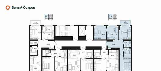 3-комн. квартира, 66.88 м2, 7/7 эт. Уфа