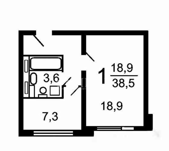 1-комн. квартира, 37.5 м2, 1/17 эт. Москва