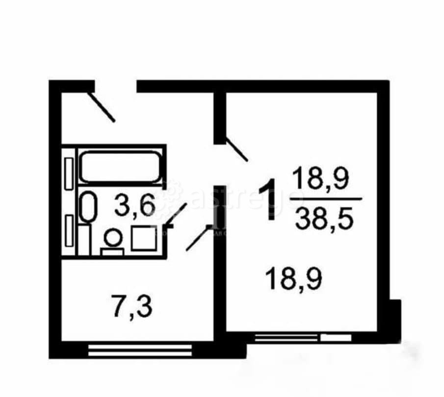 1-комн. квартира, 37.5 м2, 1/17 эт. Москва - изображение 1