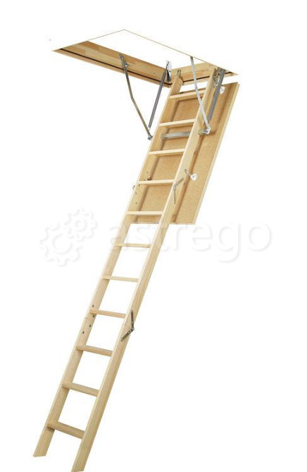 Лестница чердачная деревянная Fakro LWS Plus Smart 60х120 см, длина 280 см Череповец - изображение 1