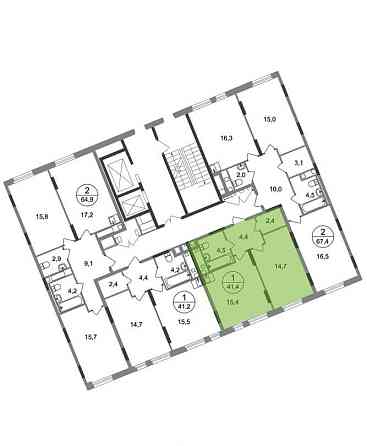 1-комн. квартира, 41 м2, 7/17 эт. Москва