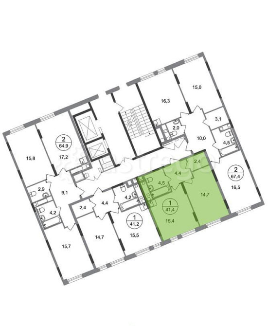 1-комн. квартира, 41 м2, 7/17 эт. Москва - изображение 4