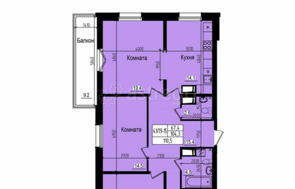 4-комн. квартира, 110.5 м2, 16/23 эт. Санкт-Петербург - изображение 1