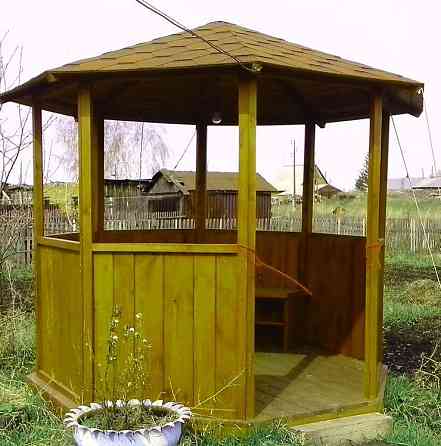Беседка деревянная 2,5х2,5 м, "Уютная-1" к2 Омск