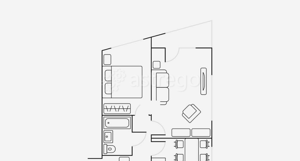 2-комн. квартира, 53 м2, 10/24 эт. Москва - изображение 4