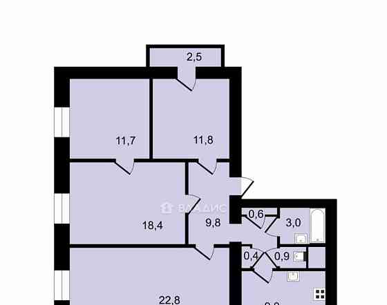 4-комн. квартира, 88.4 м2, 4/5 эт. Санкт-Петербург