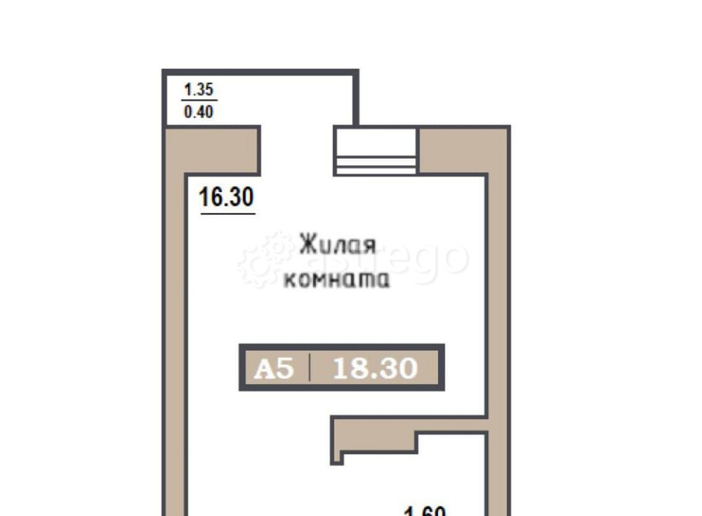 Студия, 18.3 м2, 4/9 эт. Красноярск - изображение 1