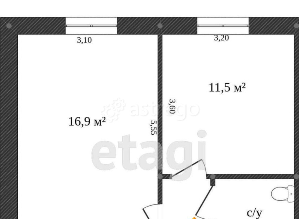 Комната, 18.9 м2, 4/5 эт. Белгород - изображение 5