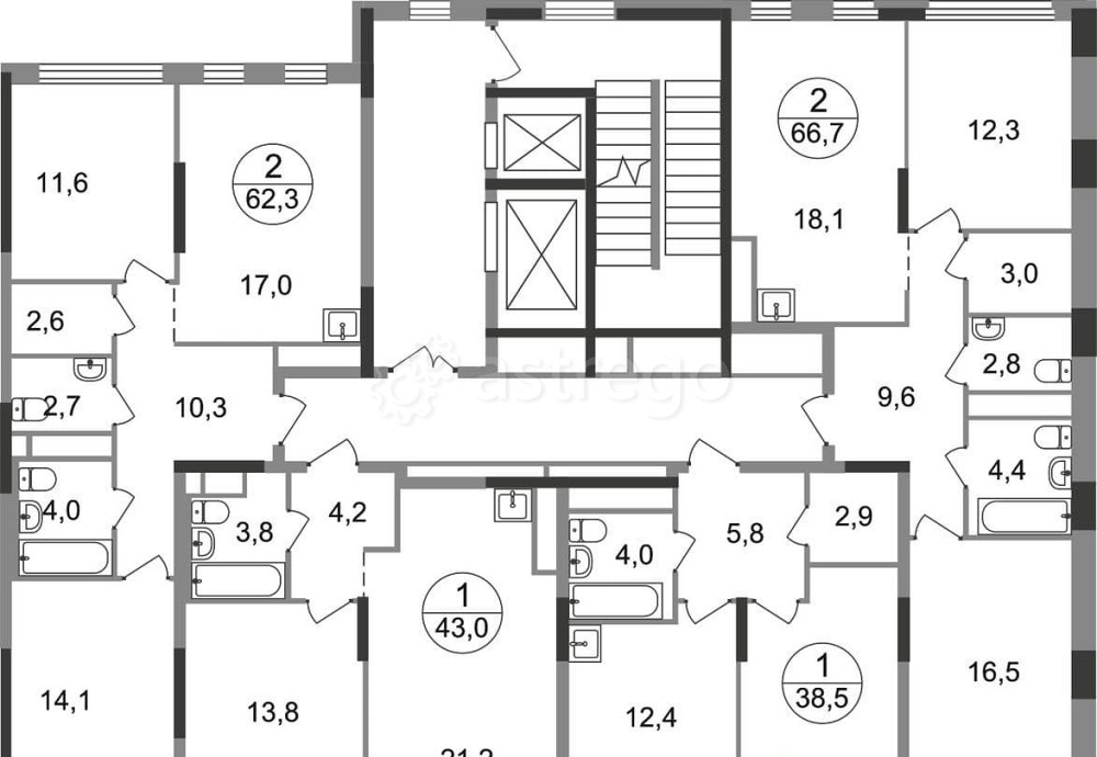 2-комн. квартира, 62 м2, 6/17 эт. Москва - изображение 4