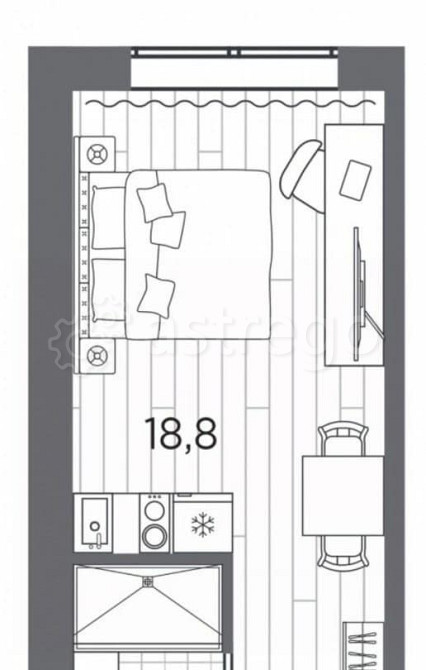 1-комн. апарт-ы, 22.6 м2, 4/13 эт. Санкт-Петербург - изображение 1