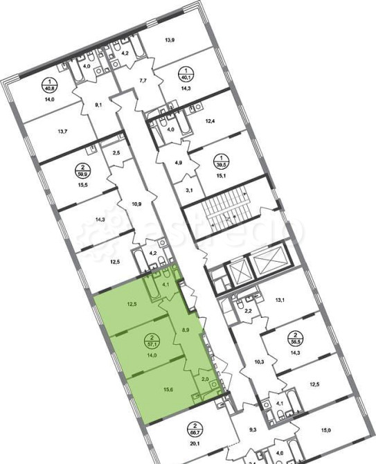 2-комн. квартира, 57 м2, 17/17 эт. Москва - изображение 7